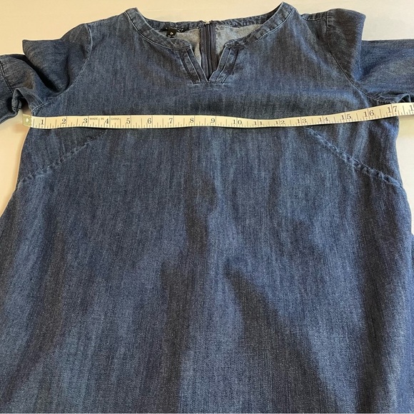 Talbots Women's Denim Dress 3/4 Length Sleeves Size 2P - Picture 11 of 11